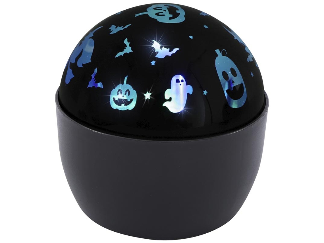 Proyector LED giratorio de Halloween 9x9x9 cm