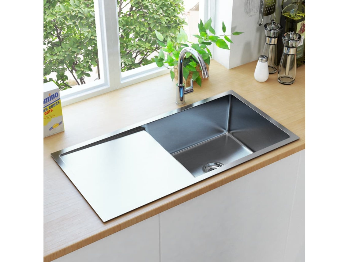 Fregadero de cocina hecho a mano acero inoxidable