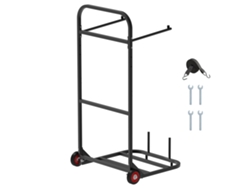 Carrito plegable para sillas Succebuy, capacidad para 10 sillas, 45 kg, negro mate