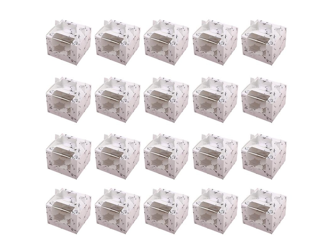20 Piezas Caja Para Cupcakes Con Asa
