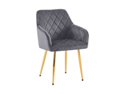 DUDECOR Silla Bilbau Gold Gris Oscuro