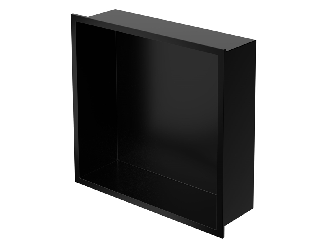 Nicho de ducha 30x30 cm Acero inoxidable negro Nicho de pared Estante de ducha LUXEBATH
