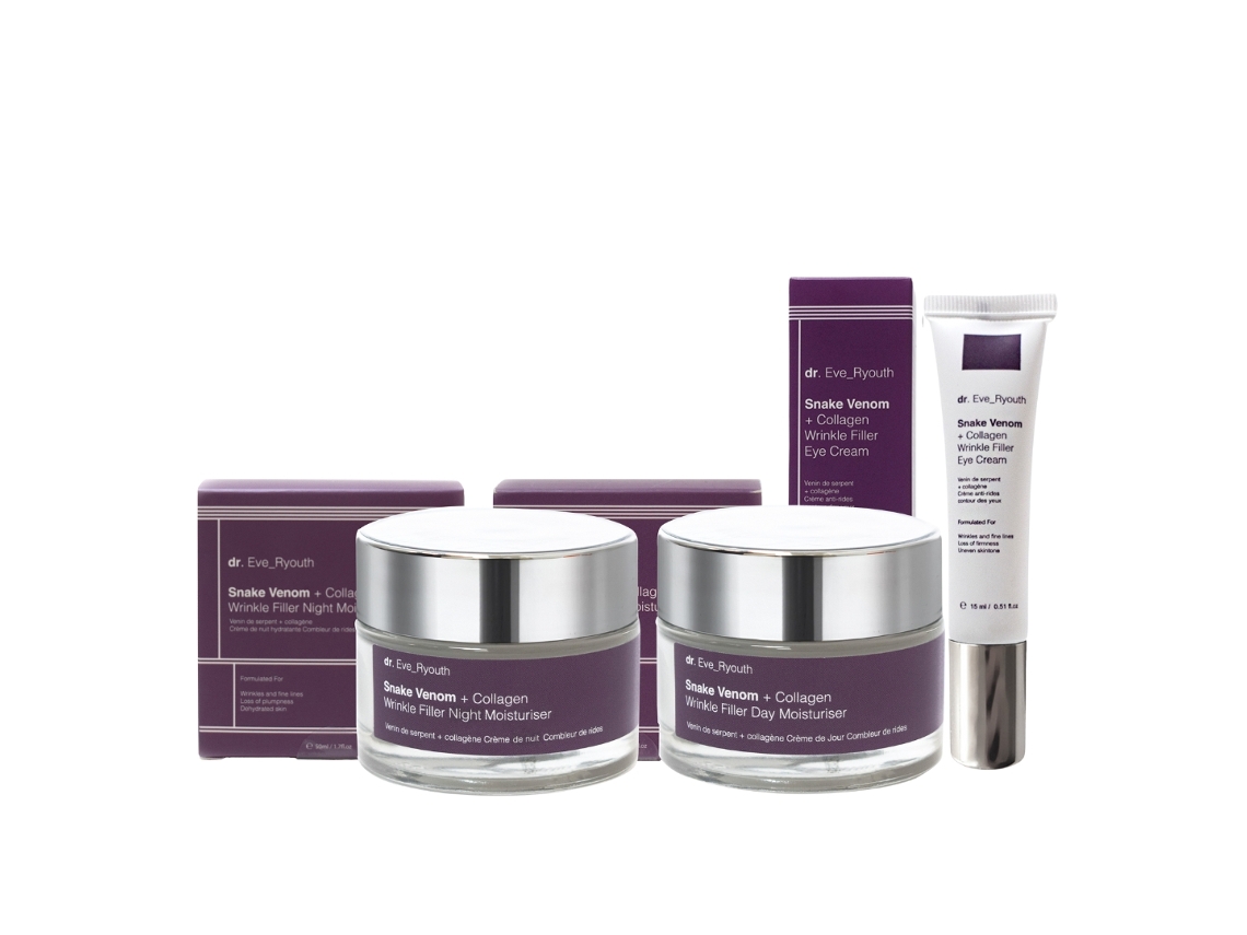 Kit antiarrugas con colágeno de veneno de serpiente: ojos, día y noche