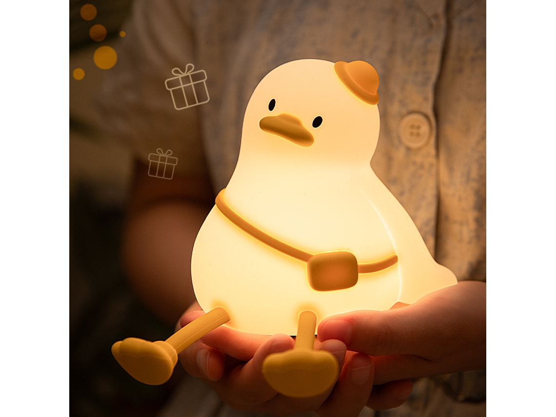 Linterna nocturna LED de silicona MDUG con sensor táctil (Mochila de pato)
