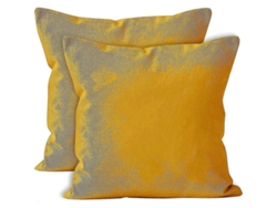 Capas de Almofada 2un Amarelo Sol Algodão Canvas 60x60cm Manga (50x50cm)
