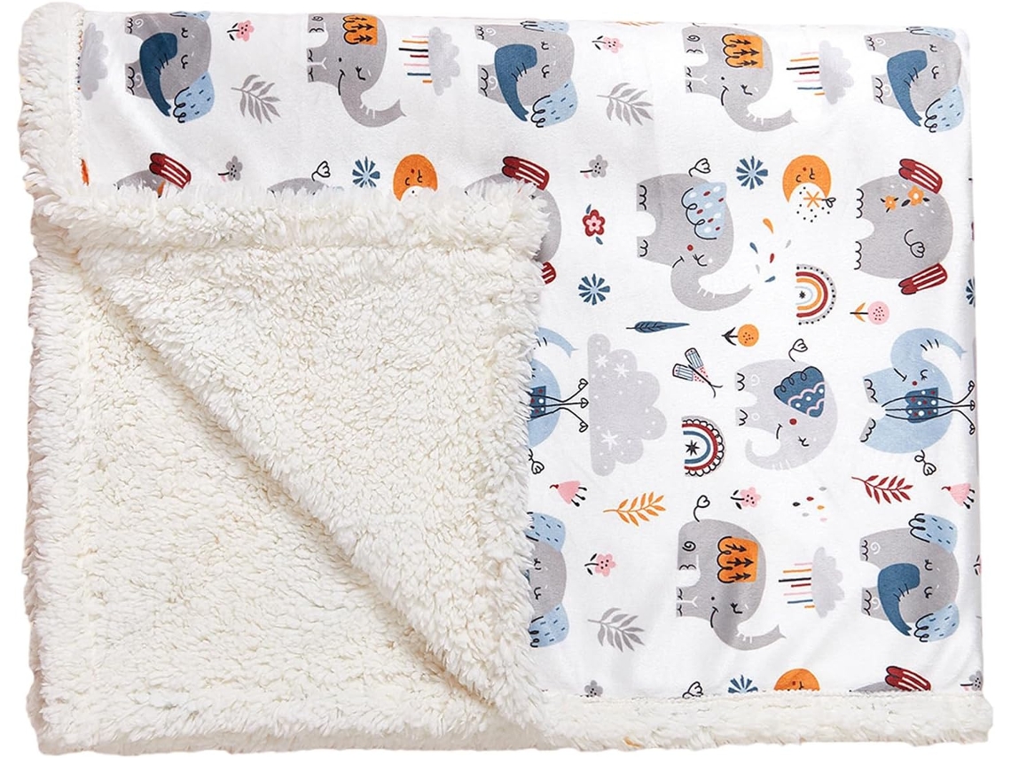 Manta Carrito Bebé Eifson Otoño Invierno Cálida 75x100cm (elefante Gris)