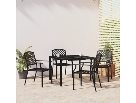 Conjunto 5 de comedor de jardín VIDAXL acero gris antracita