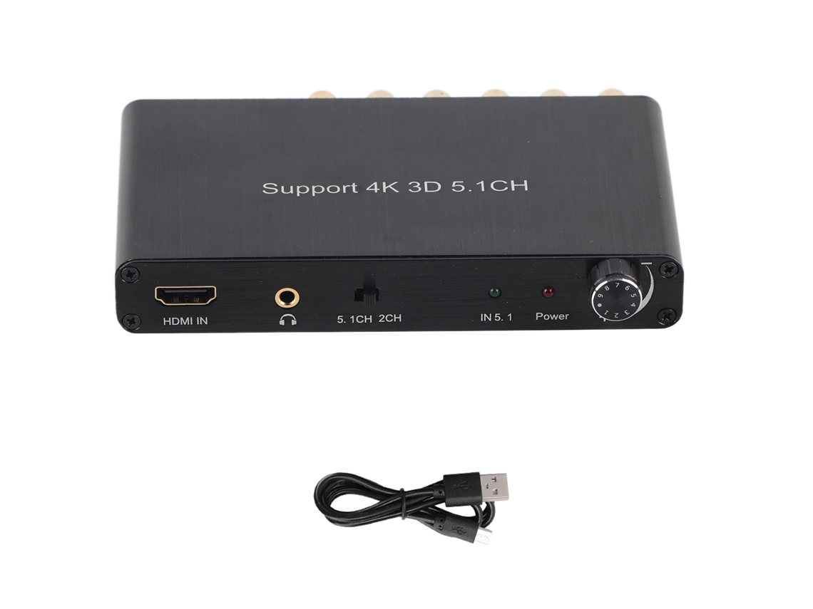 Extractor De Audio Hdmi 4k 5.1 Canales Dolby Decoder 110-240v Support Negro Reino Unido