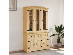 Aparador Corona Madera Maciza Pino Mexicano 112x43x196 Cm
