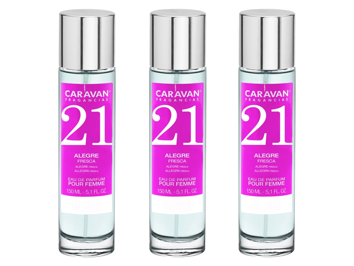 3x CARAVAN Perfume de Mujer Nº21 - 150ml