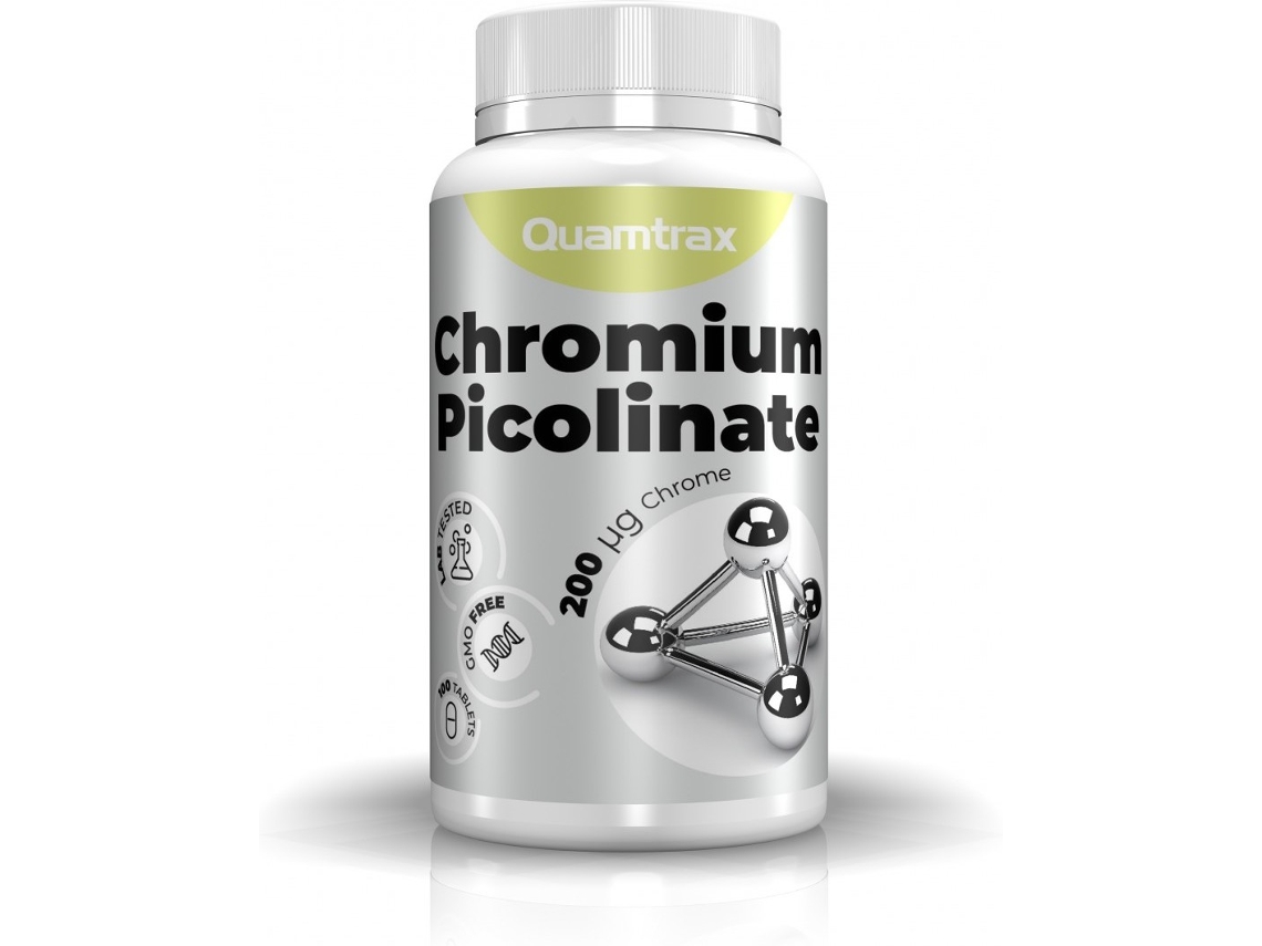 Complemento Alimentar QUAMTRAX ESSENTIALS Picolinato De Cromo 100 Tabs