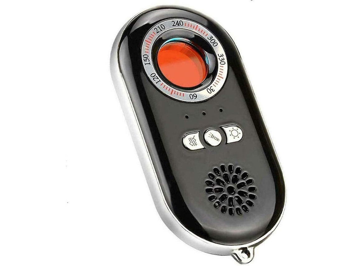 Detector de cámara infrarroja antiespía, alarma personal portátil 3 en 1, función de alerta de emergencia de defensa con mini linterna negra Yizhood