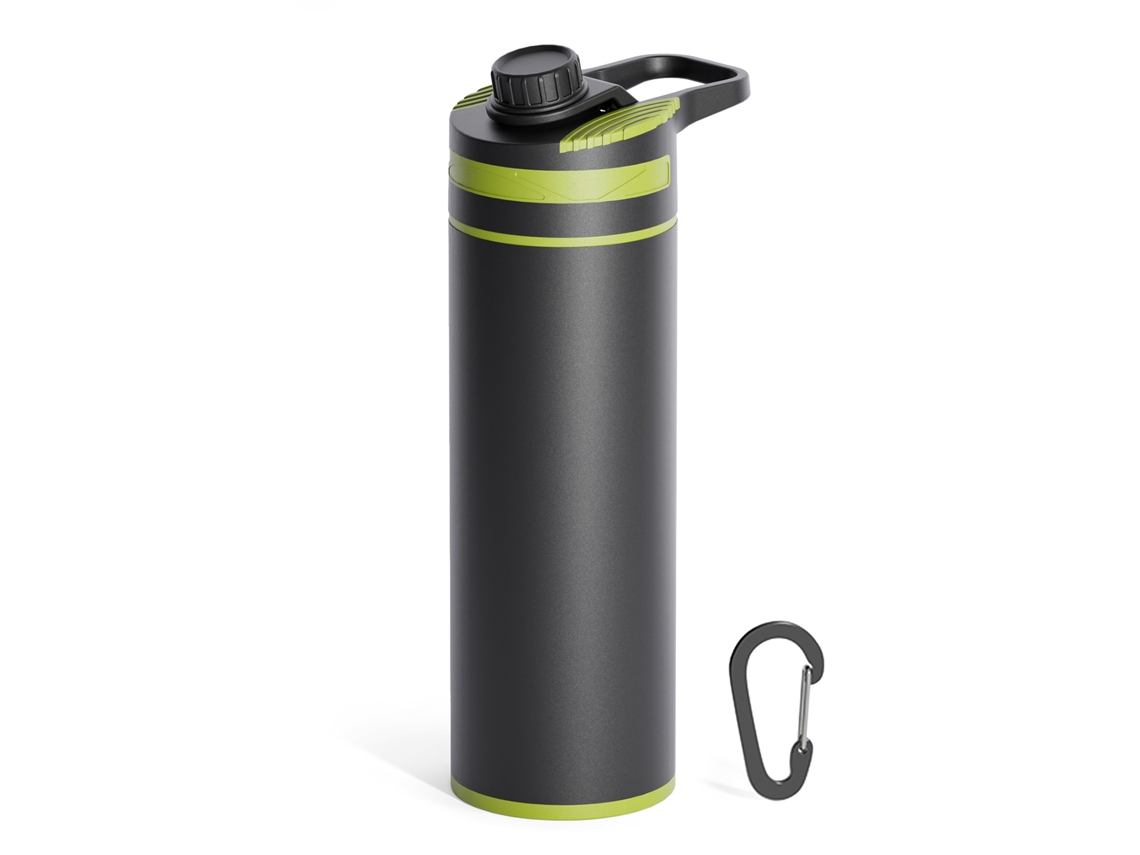 Botellas de agua ultrafinas con filtro transparente para senderismo, acampada y viajes (sin marca)