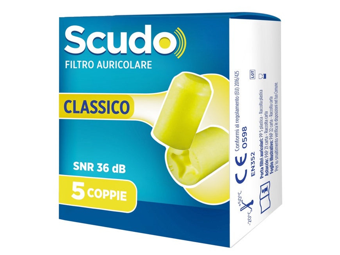 Filtro de oído Escudo Classic SNR 36 Db 7 12 mm 5 pares Pascua