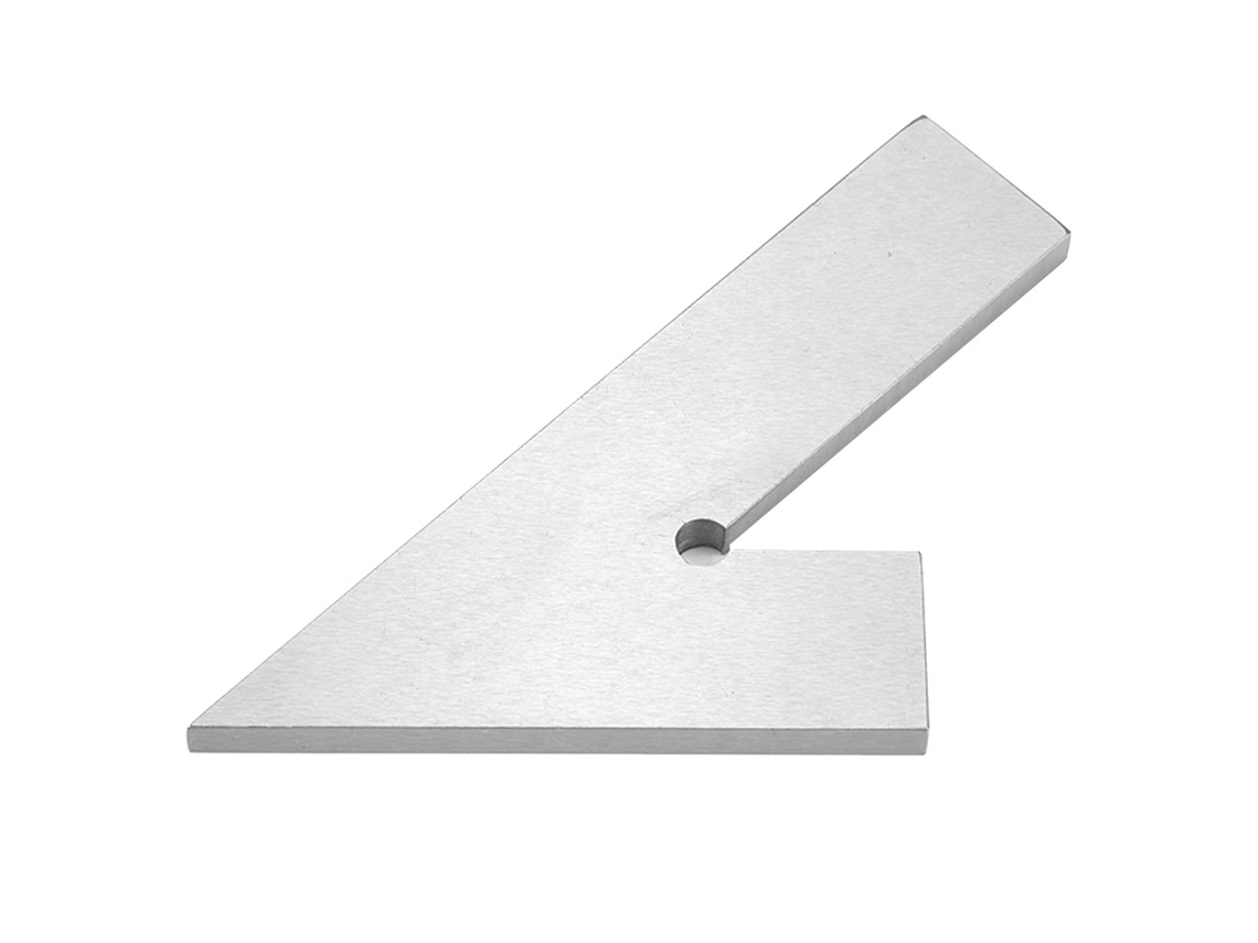 Regla De Ángulo Cuadrado De 45°, Acero Inoxidable Din875/2, 120x80 Mm, Medición De Precisión