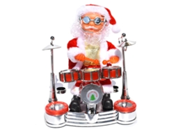 Boneco Papai Noel Elétrico Toca Piano Com Música Decorativo Natal Presente Para Crianças
