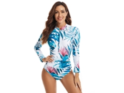 Traje de baño de surf sexy de manga larga con protección solar para mujer
