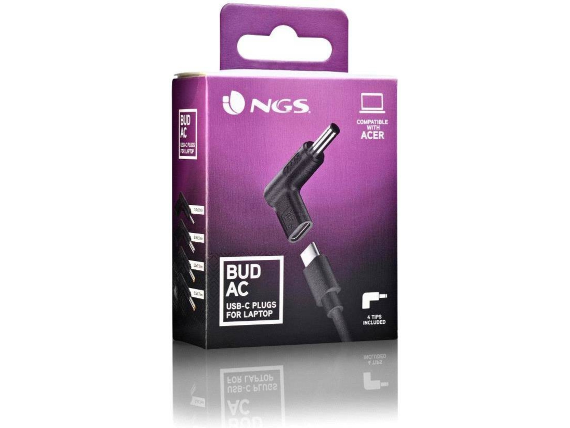 Paquete de 4 conectores NGS Bud AC USB-C para portátiles ACER 