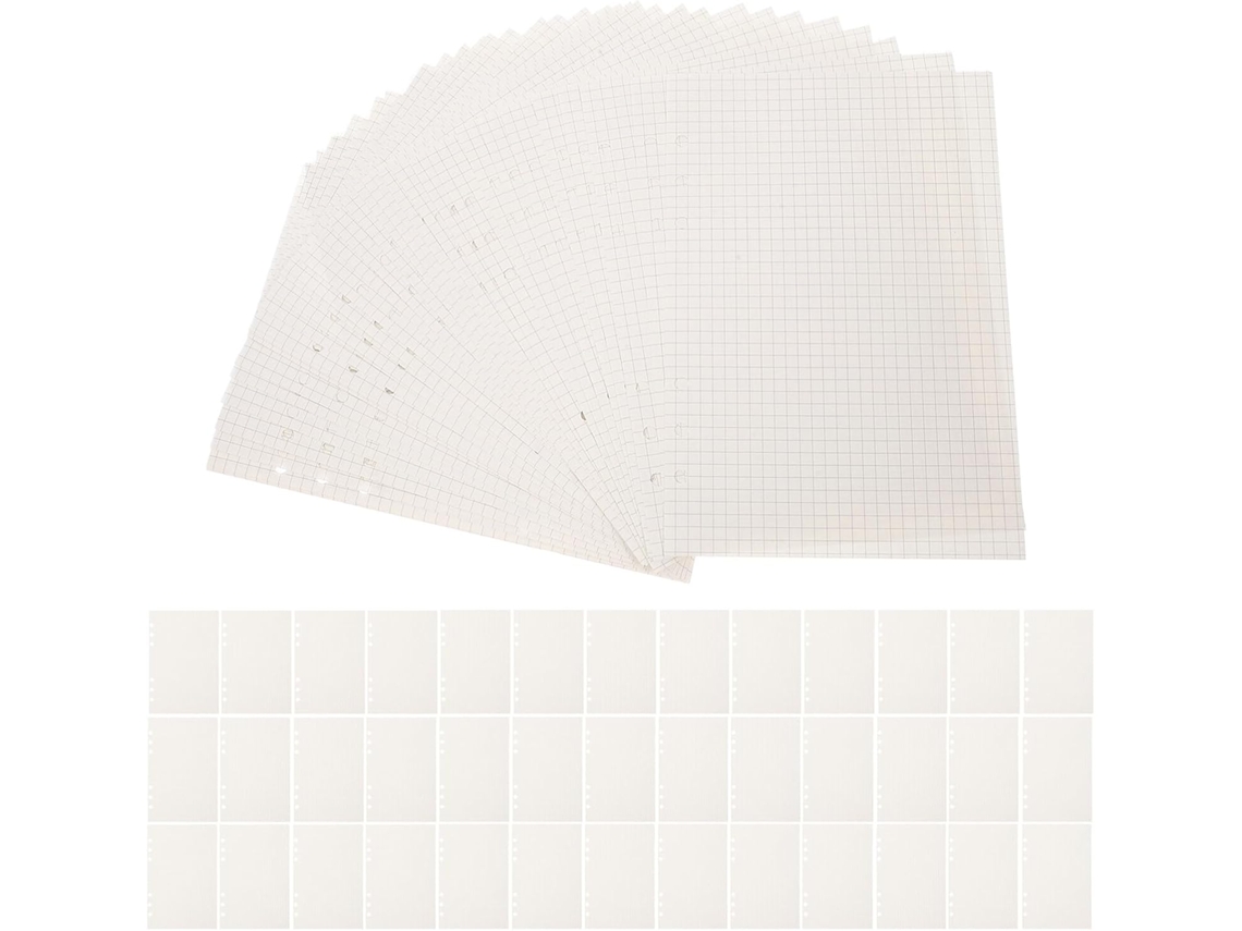 6 Hojas De Recambio De Papel Cuadriculado Para Carpetas, Cuadernos Y Libretas Rayadas.