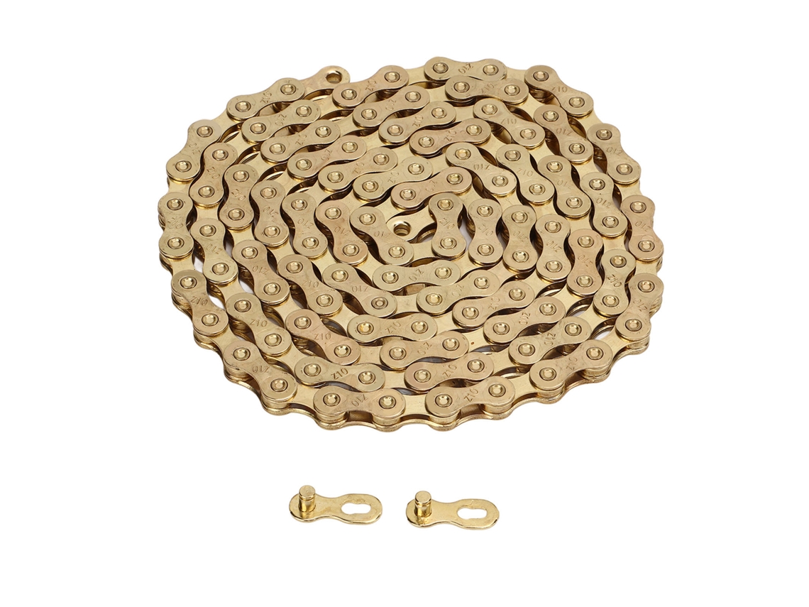 Omni-cadena De Bicicleta 10 Velocidades 116 Eslabones Plated Gold Para Bicicletas De Carretera Y Montaña