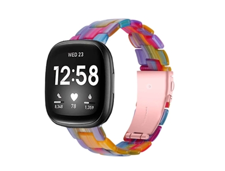 Pulsera de resina multicolor de lujo VEANXIN Fitbit By Google Versa 2