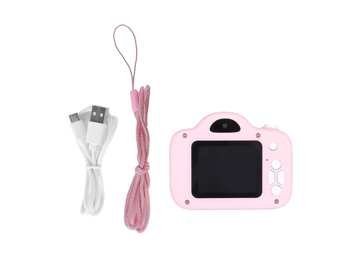 Cámara infantil con doble cámara frontal y trasera, 1080p, mini cámara de juguete educativa para niños, rosa. TAISHENGDA