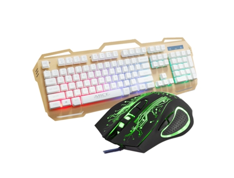 Conjunto de teclado y ratón Imice Km-690, retroiluminación, a prueba de agua, sensación mecánica, extrema capacidad de respuesta, kit de teclado y ...