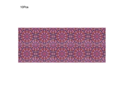 Baok - 10 piezas de adhesivos antideslizantes e impermeables para azulejos, ideales para la decoración de suelos y paredes en cocinas y baños (10x10 cm).