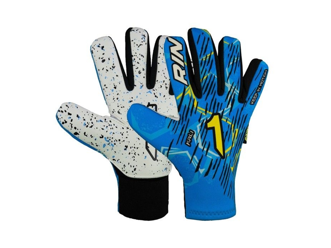 Guantes de portero Rinat Kali As azul/blanco transpirables para adultos