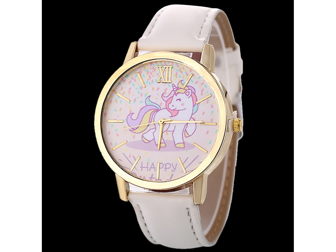 Reloj Casual De Moda Nueva Zlf0571-f Hombre Mujer Cuarzo Correa De Cuero Blanco