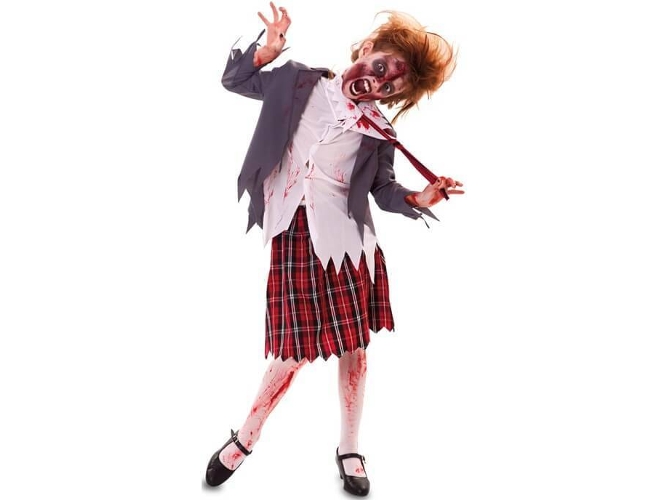 Disfraz de Niña DISFRAZZES Estudiante Zombie (Talla: 5 a 6 años)