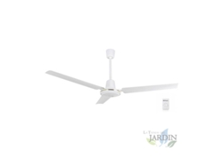Ventilador de Techo ORBEGOZO con mando de Pared 3 Aspas Metálicas 5 Velocidades Blanco