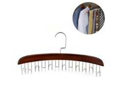 Organizador de corbatas de madera para armario masculino, perchero colgante que ahorra espacio