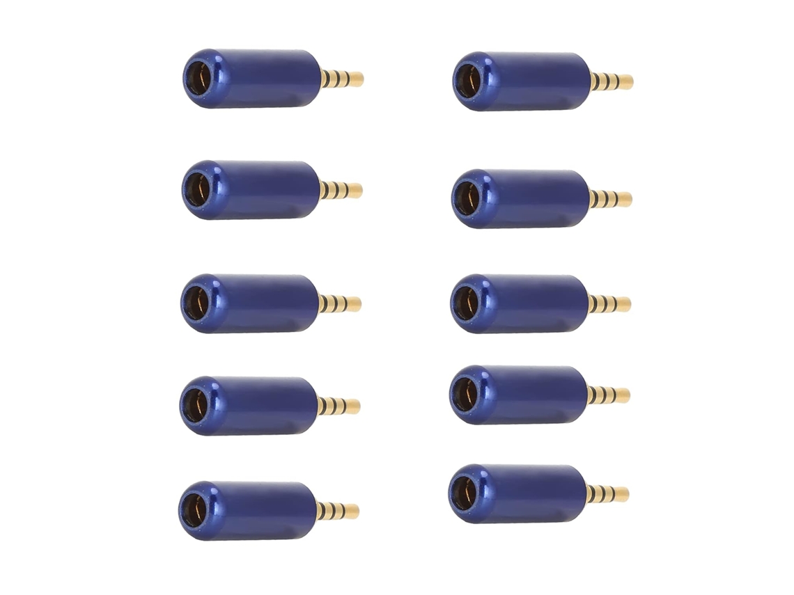Enchufe Balanceado De Cobre De 4 Polos Y 2,5 Mm, 10 Unidades, Con Abrazadera Para Cables.