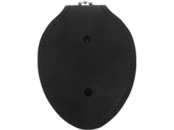 Portatarjetas Ovalado De Piel Sintética Con Clip Para Cinturón Y Cadena, Estuche Protector Para Tarjetas.