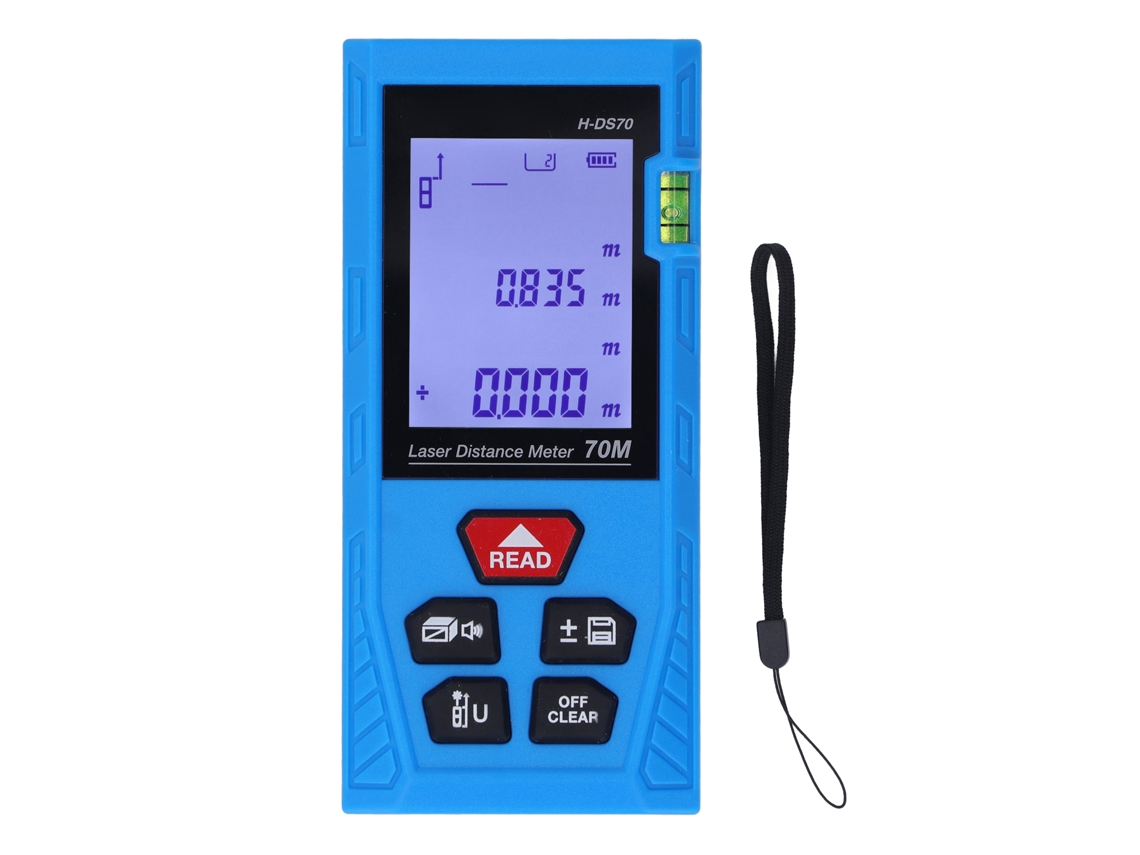 Medidor De Distancia Láser Portátil De Alta Precisión Abs Con Medición Digital De 0,05 A 70 M.