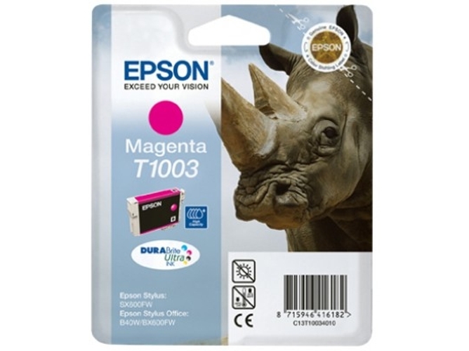 Cartucho de tinta original EPSON T1003, Rinoceronte 11,1 ml , Magenta, C13T10034020