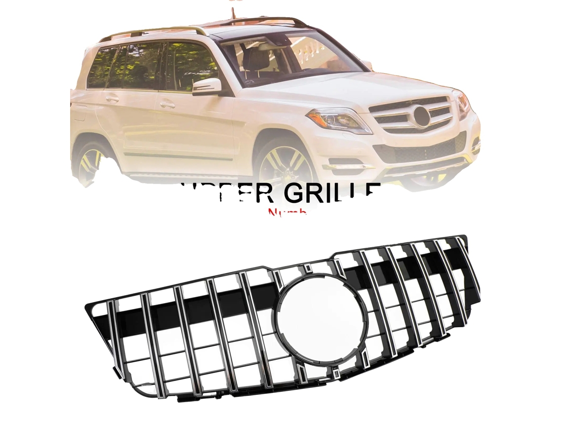 Rejilla superior, flujo de aire mejorado, reemplazo directo, plástico ABS, compatible con GLK X204 OEM (2008-2012)