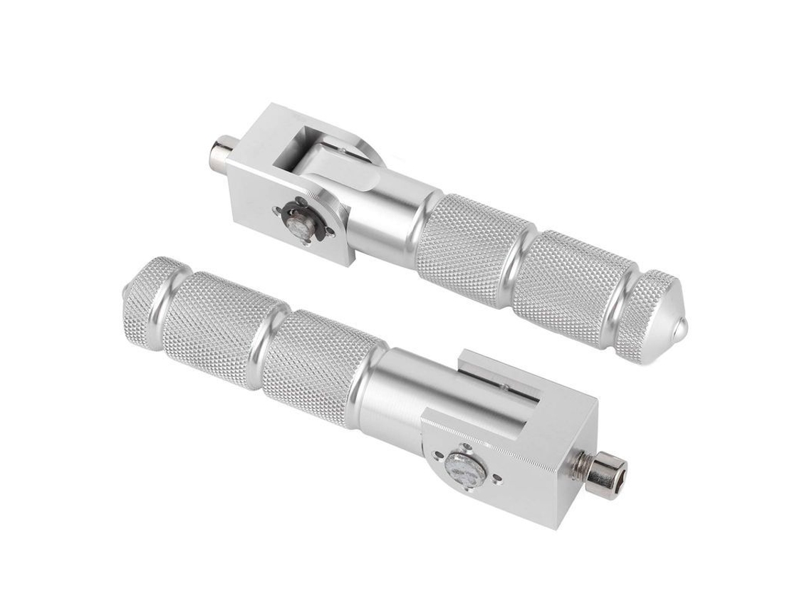 2 Pedales Universales De Aluminio Para Motocicleta, Coche Y Vehículo Eléctrico, Con Soporte Plegable De 90 Grados, 8 Mm.