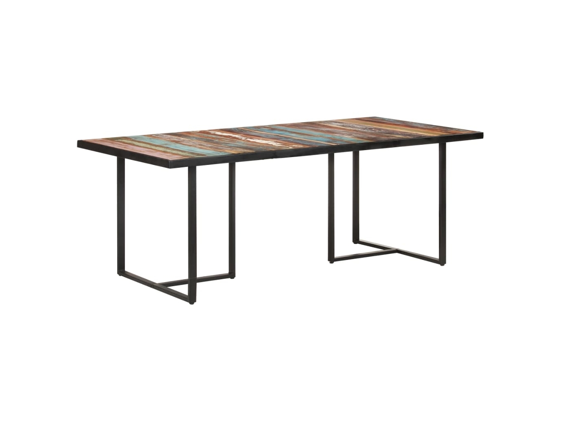 Mesa de comedor VIDAXL Marrón Madera (200x100x76 cm)