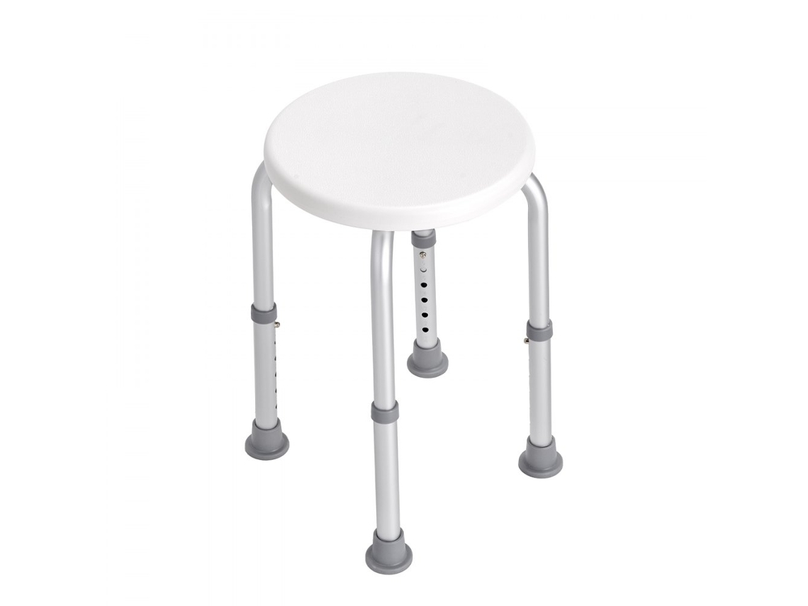 Banco de ducha ajustable, aluminio ligero y asiento con reposapiés, silla de ducha antideslizante Tekmaquinas