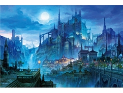 Serie Tranquil - Castillo En La Noche - Rompecabezas De Madera De Tilo De 1000 Piezas Para Adultos (azul)
