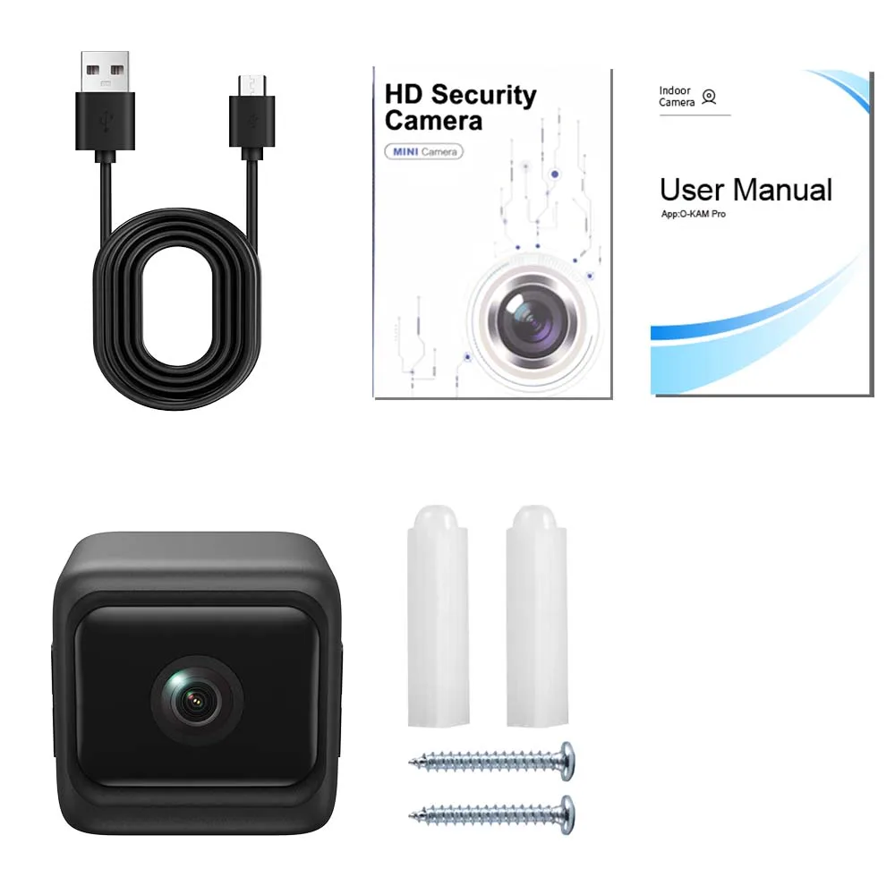 (negra - Sin Tarjeta Tf)1080p - Mini Cámara - Monitoreo De Seguridad - Batería Incorporada - Cámara De Visión Nocturna - Tacógrafo De Bicicleta