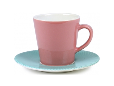 Taza LILYS CUP CAKE Espresso Rosa Rosa/Verde 125Ml