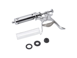 Inyector Semiautomático De Acero Inoxidable Para Ganado, Con Capacidad De 30 Ml Y 5 Niveles De Dosificación Continua.