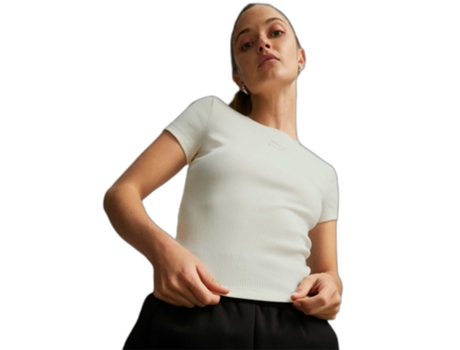 Camiseta para Mujer PUMA (XS - Blanco)