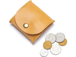 Monedero De Cuero Pu Con Cremallera - Bolsa Pequeña Y Compacta - Amarillo