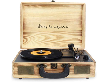 Tocadiscos PRIXTON VC400 Madera (Manual - Velocidad: 33 1/3 - 45 - 78)