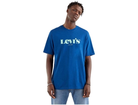 Camiseta de Hombre LEVIS Corta Azul (M)