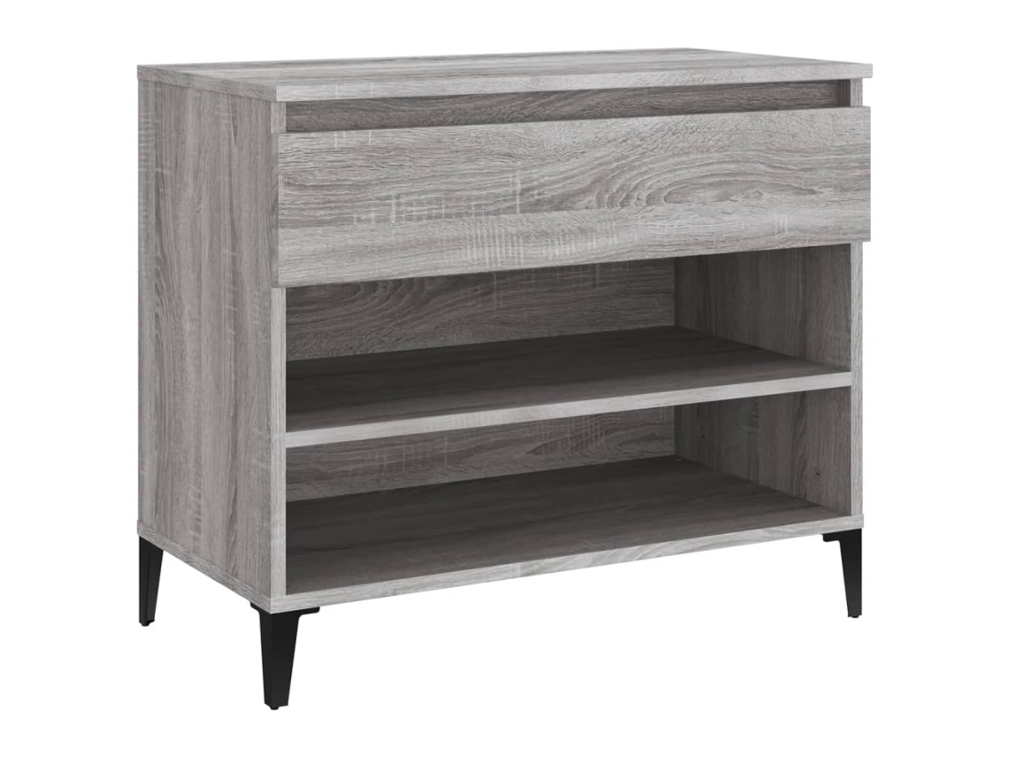 Maison Exclusive - Mueble Zapatero Madera Contrachapada Gris Sonoma 70x36x60 Cm